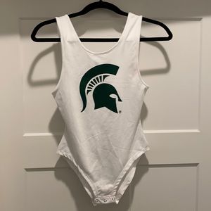 MSU White Body Suit